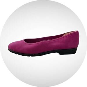 Salvatore Ferragamo Suede Ballet Flats Purple Magenta Size 8